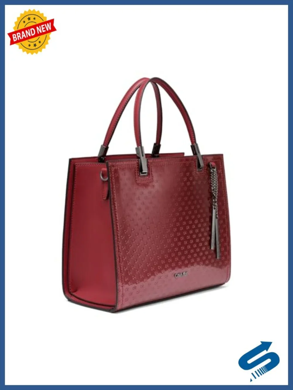 Vegan Leather Triple Compartment Satchel Handbag